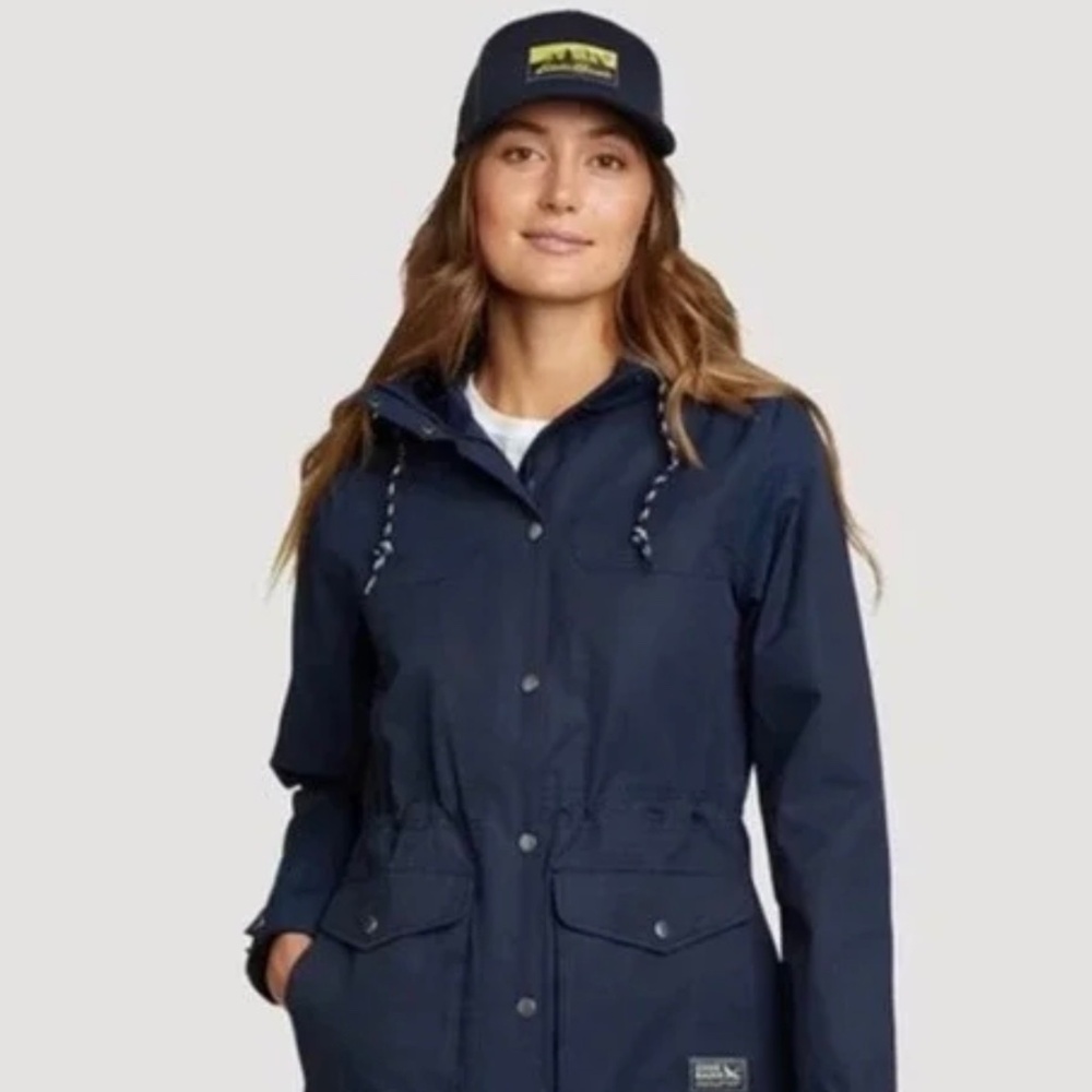 Eddie Bauer Charley Rain Parka-Navy NWT